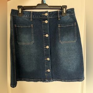 Jean button up skirt
